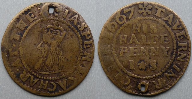 Ratcliff, Jasper Skachar 1667 halfpenny